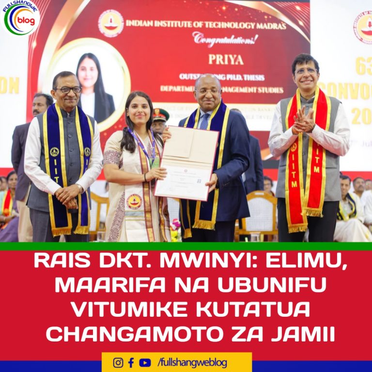 RAIS DKT. MWINYI: ELIMU, MAARIFA NA UBUNIFU VITUMIKE KUTATUA CHANGAMOTO ZA JAMII
