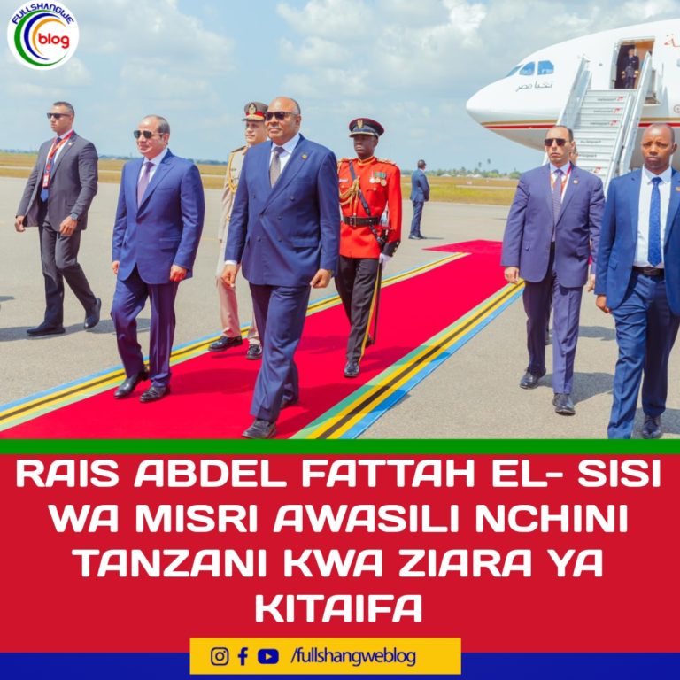 RAIS ABDEL FATTAH EL- SISI WA MISRI AWASILI NCHINI TANZANI KWA ZIARA YA KITAIFA