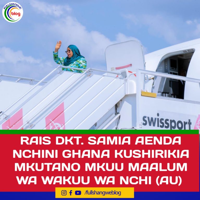 RAIS DKT. SAMIA AENDA NCHINI GHANA KUSHIRIKIA MKUTANO MKUU MAALUM WA (AU)