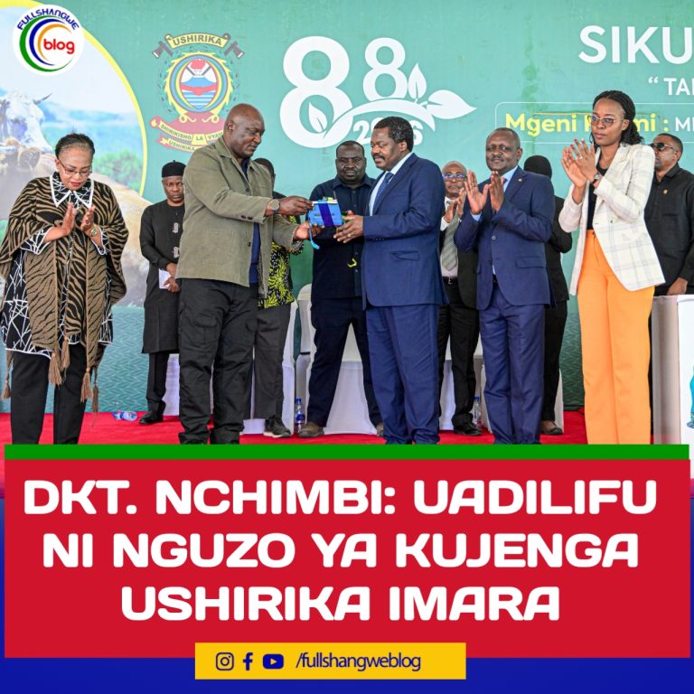 DKT. NCHIMBI: UADILIFU NI NGUZO YA KUJENGA USHIRIKA IMARA