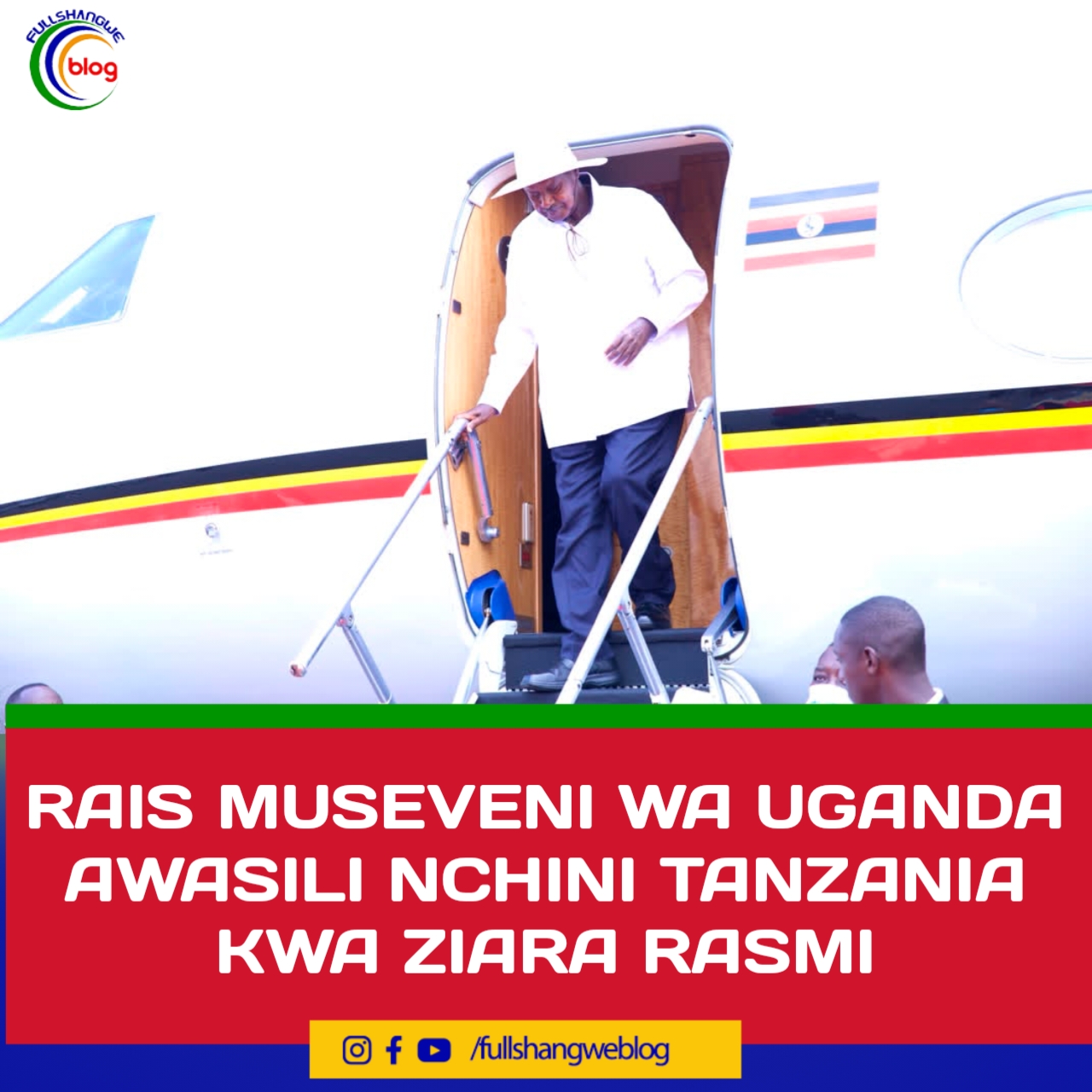 RAIS MUSEVENI WA UGANDA AWASILI NCHINI TANZANIA KWA ZIARA RASMI