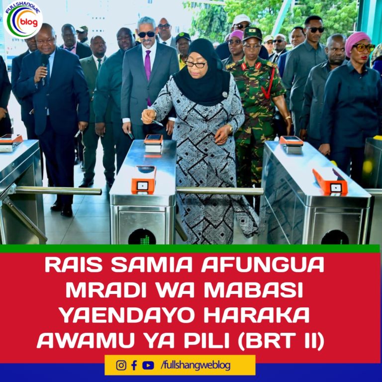 RAIS SAMIA AFUNGUA MRADI WA MABASI YAENDAYO HARAKA AWAMU YA PILI (BRT II)