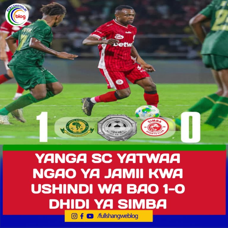 YANGA SC YATWAA NGAO YA JAMII KWA USHINDI WA BAO 1-0 DHIDI YA SIMBA