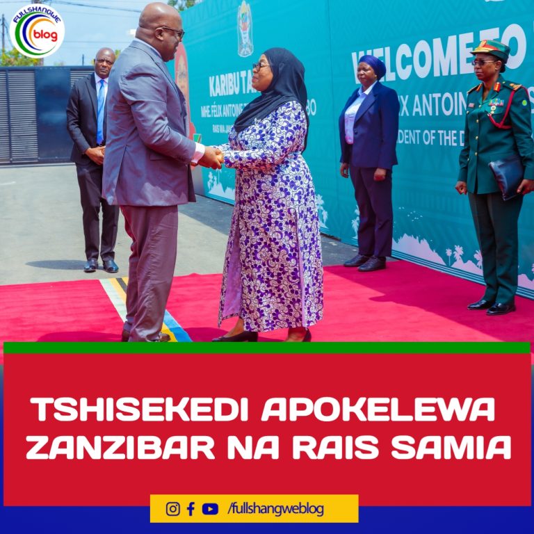 TSHISEKEDI APOKELEWA ZANZIBAR NA RAIS SAMIA