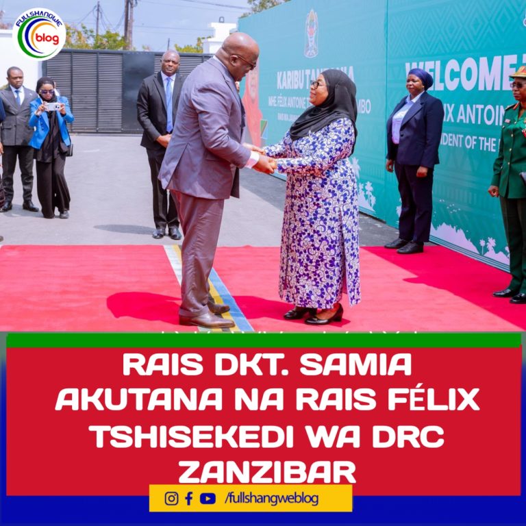 RAIS DKT. SAMIA AKUTANA NA RAIS FÉLIX TSHISEKEDI WA DRC ZANZIBAR