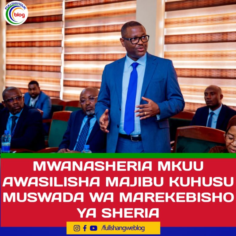 MWANASHERIA MKUU AWASILISHA MAJIBU KUHUSU MUSWADA WA MAREKEBISHO YA SHERIA