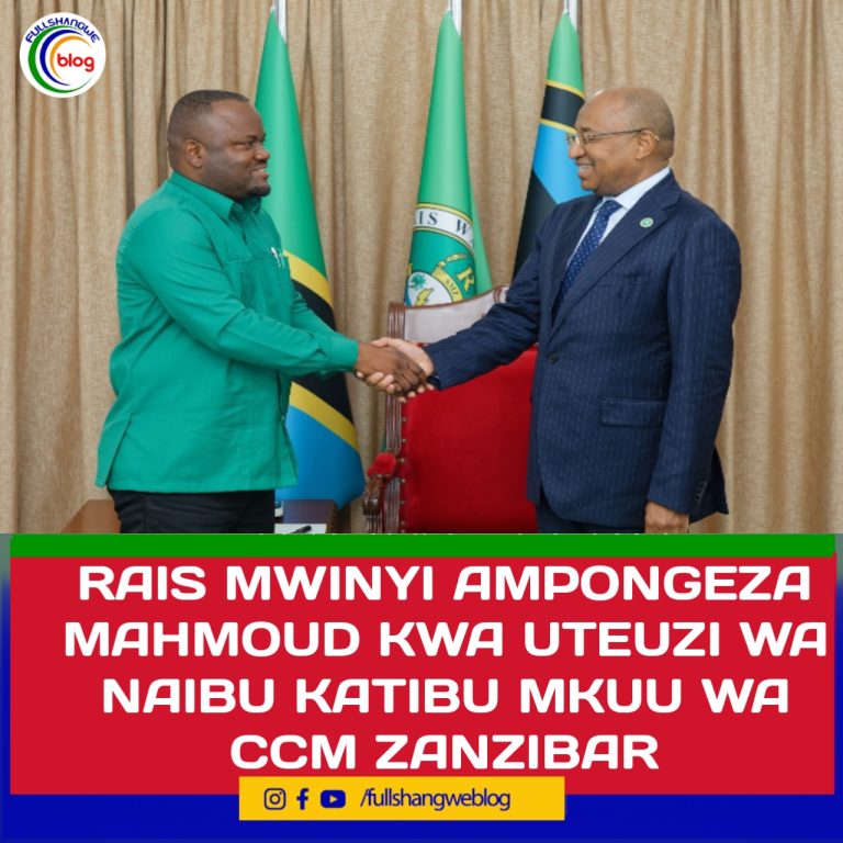 RAIS MWINYI AMPONGEZA  MAHMOUD KWA UTEUZI WA NAIBU KATIBU MKUU WA CCM ZANZIBAR