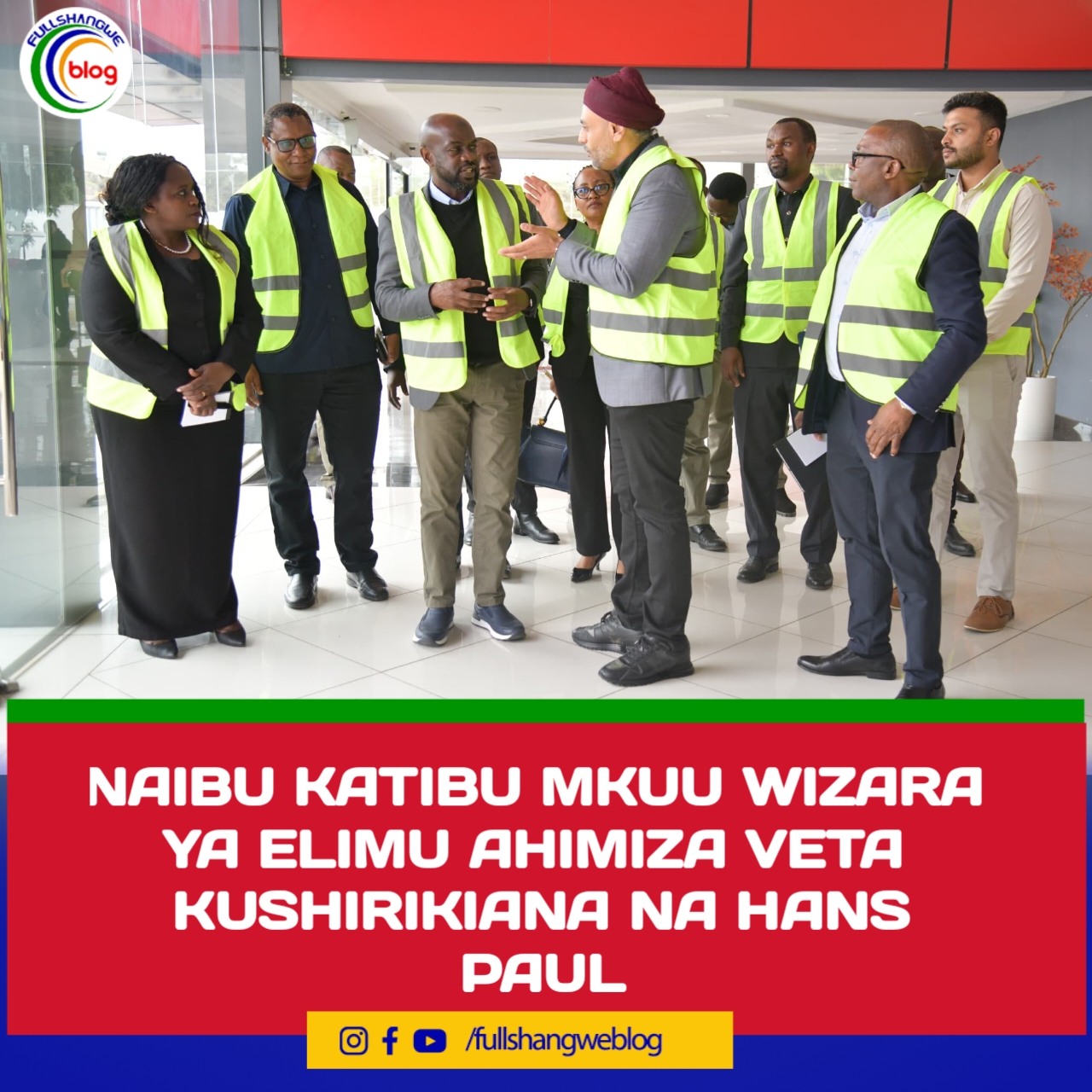 NAIBU KATIBU MKUU WIZARA YA ELIMU AHIMIZA VETA KUSHIRIKIANA NA HANS PAUL