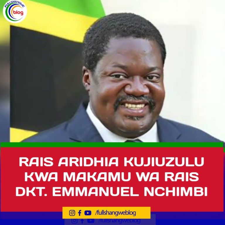RAIS ARIDHIA KUJIUZULU KWA MAKAMU WA RAIS DKT. EMMANUEL NCHIMBI