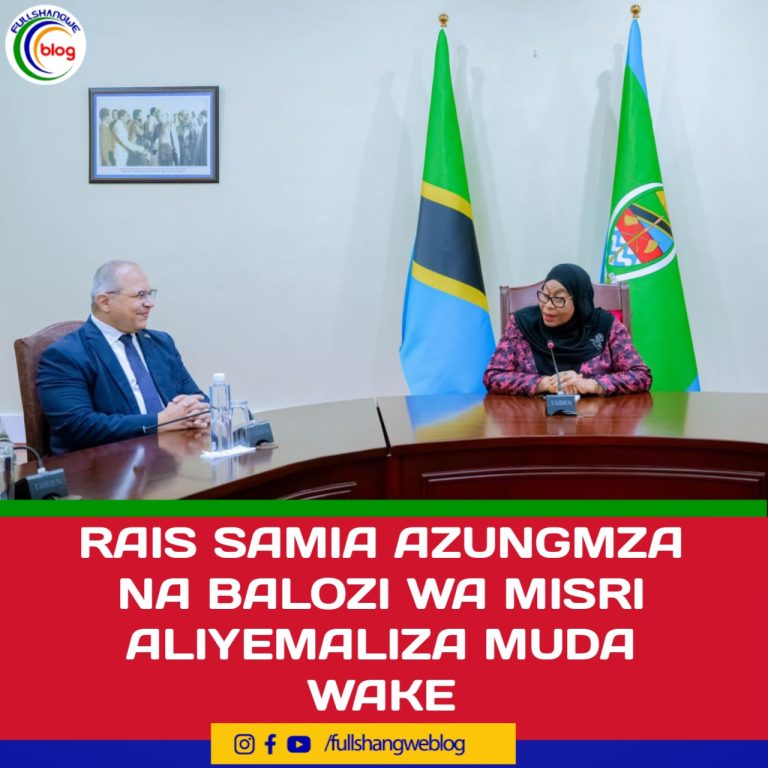 RAIS SAMIA AZUNGMZA NA BALOZI WA MISRI ALIYEMALIZA MUDA WAKE