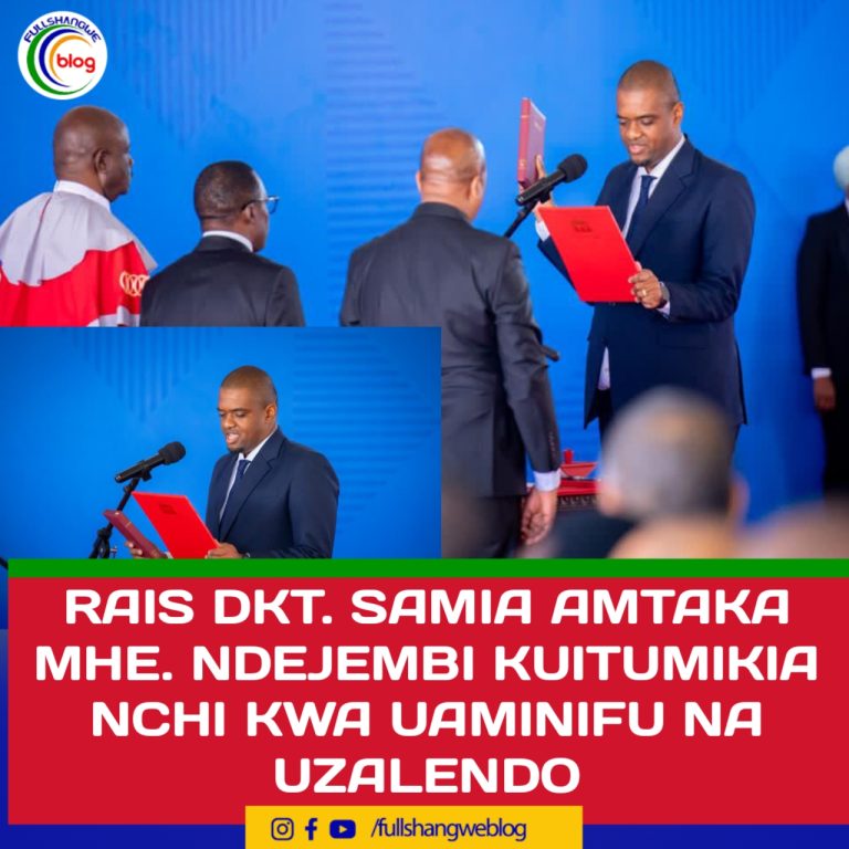 RAIS DKT. SAMIA AMTAKA MHE. NDEJEMBI KUITUMIKIA NCHI KWA UAMINIFU NA UZALENDO