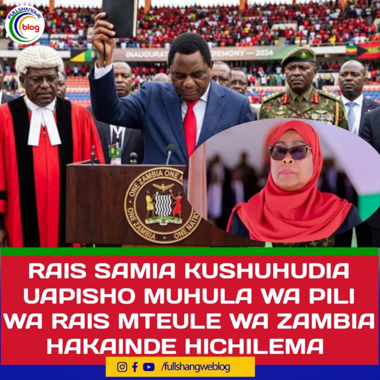 RAIS SAMIA KUSHUHUDIA UAPISHO MUHULA WA PILI WA RAIS MTEULE WA ZAMBIA HAKAINDE HICHILEMA