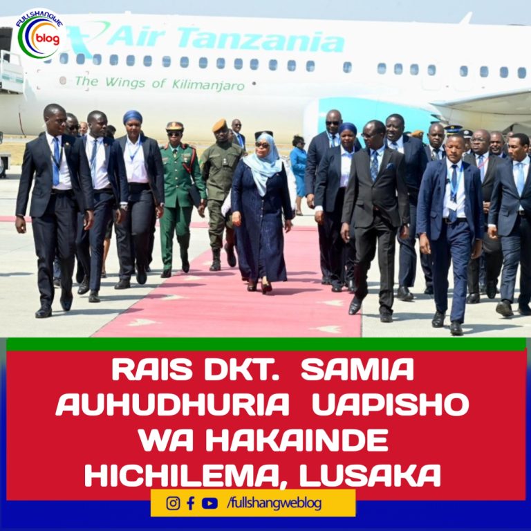 RAIS DKT.  SAMIA AUHUDHURIA  UAPISHO WA HAKAINDE HICHILEMA, LUSAKA