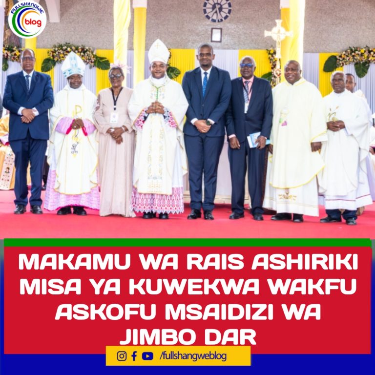MAKAMU WA RAIS ASHIRIKI MISA YA KUWEKWA WAKFU ASKOFU MSAIDIZI WA JIMBO KATOLIKI DAR ES SALAAM