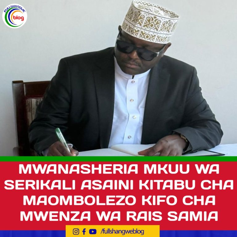 MWANASHERIA MKUU WA SERIKALI ASAINI KITABU CHA MAOMBOLEZO KIFO CHA MWENZA WA RAIS SAMIA