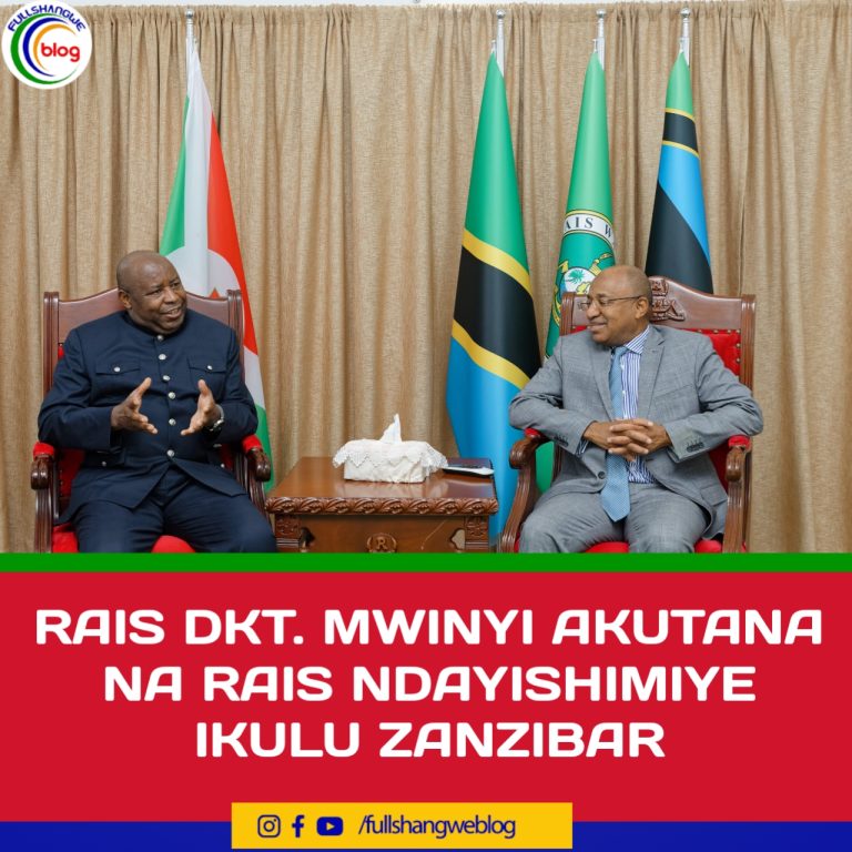 RAIS DKT. MWINYI AKUTANA NA RAIS NDAYISHIMIYE IKULU ZANZIBAR