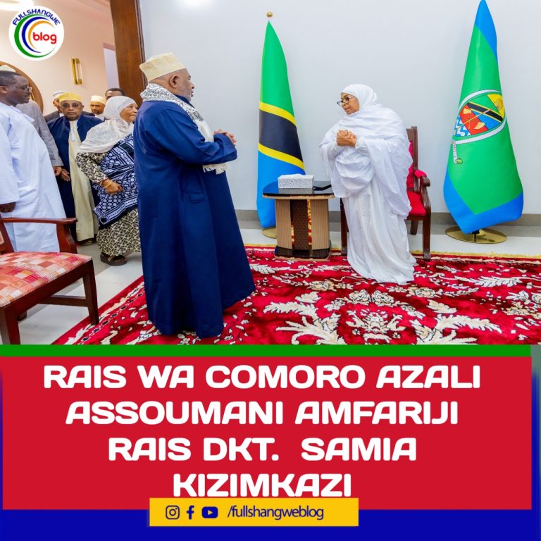 RAIS WA COMORO AZALI ASSOUMANI AMFARIJI RAIS DKT.  SAMIA KIZIMKAZI