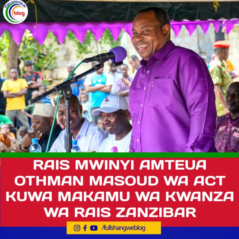 RAIS MWINYI AMTEUA OTHMAN MASOUD WA ACT KUWA MAKAMU WA KWANZA WA RAIS ZANZIBAR