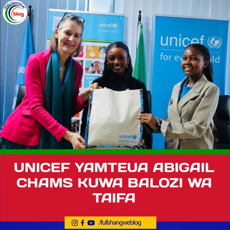 UNICEF YAMTEUA ABIGAIL CHAMS KUWA BALOZI WA TAIFA