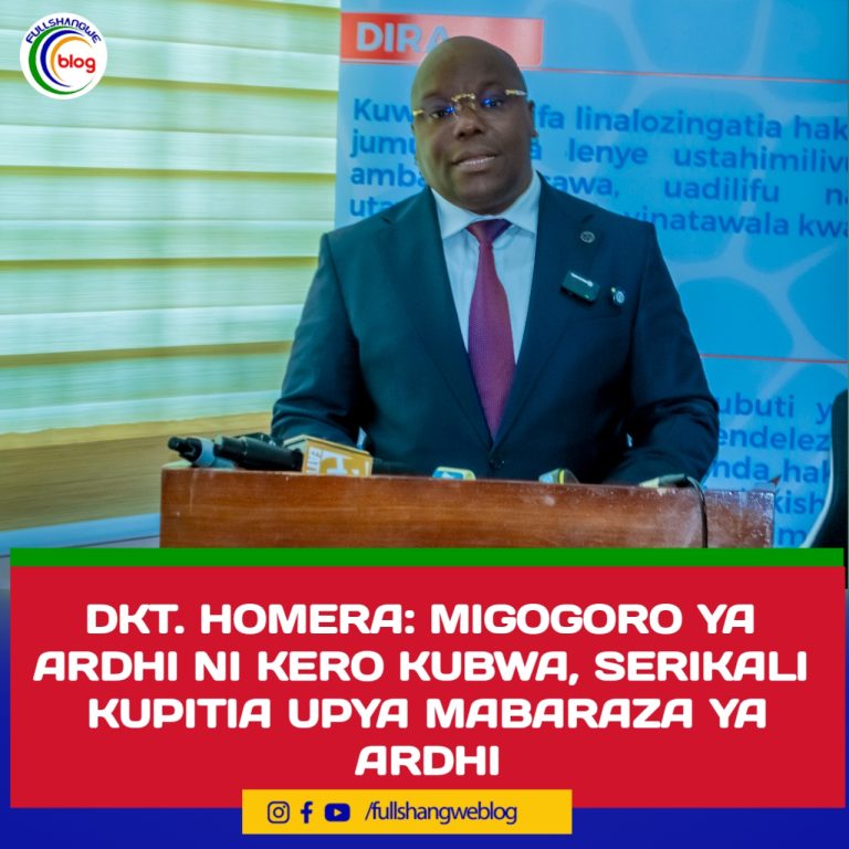 DKT. HOMERA: MIGOGORO YA ARDHI NI KERO KUBWA, SERIKALI KUPITIA UPYA MABARAZA YA ARDHI