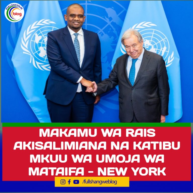 MAKAMU WA RAIS AKISALIMIANA NA KATIBU MKUU WA UMOJA WA MATAIFA – NEW YORK