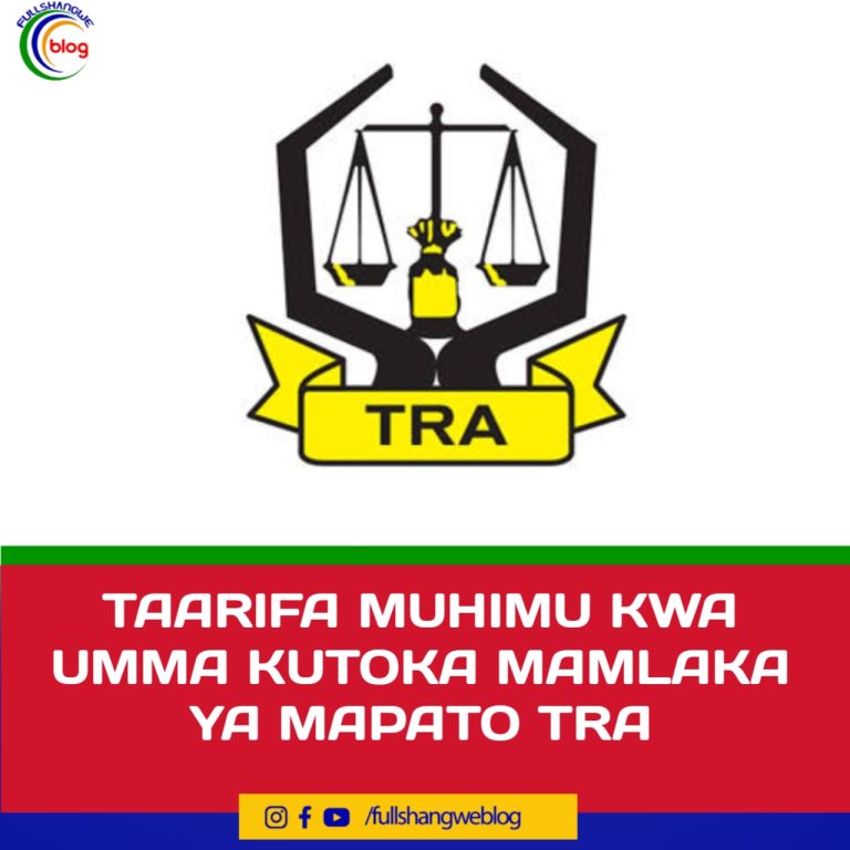 TAARIFA MUHIMU KWA UMMA KUTOKA MAMLAKA YA MAPATO TRA