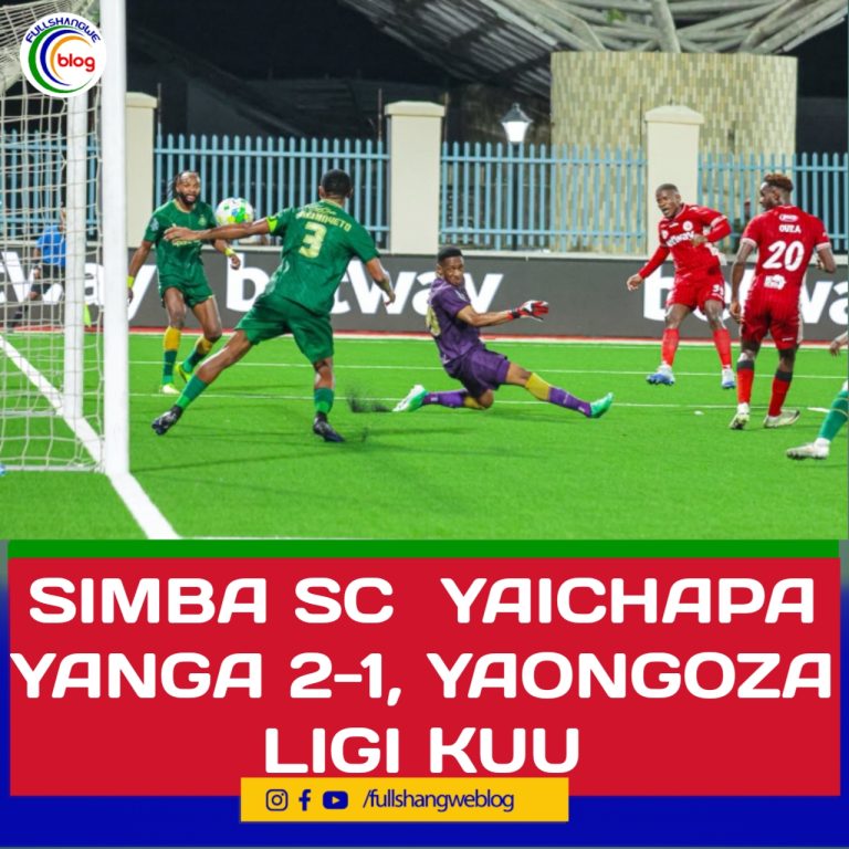 SIMBA SC  YAICHAPA YANGA 2-1, YAONGOZA LIGI KUU