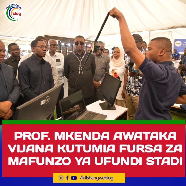 PROF. MKENDA AWATAKA VIJANA KUTUMIA FURSA ZA MAFUNZO YA UFUNDI STADI