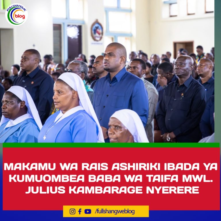 MAKAMU WA RAIS ASHIRIKI IBADA YA KUMUOMBEA BABA WA TAIFA MWL. JULIUS KAMBARAGE NYERERE
