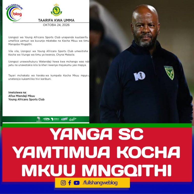YANGA SC YAMTIMUA KOCHA MKUU MNGQITHI