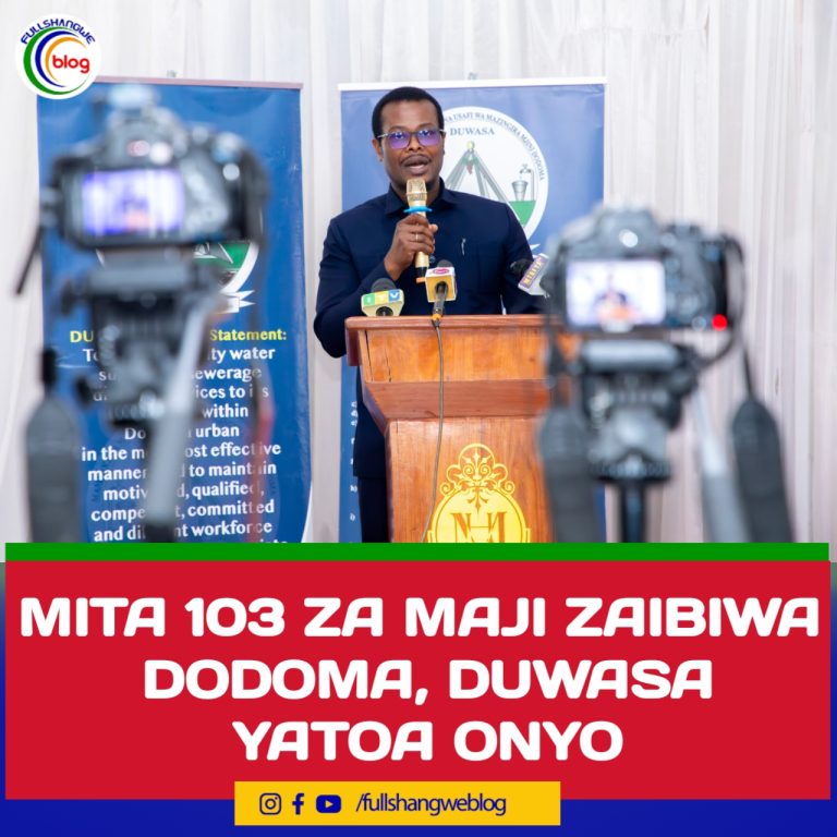 MITA 103 ZA MAJI ZAIBIWA DODOMA, DUWASA YATOA ONYO
