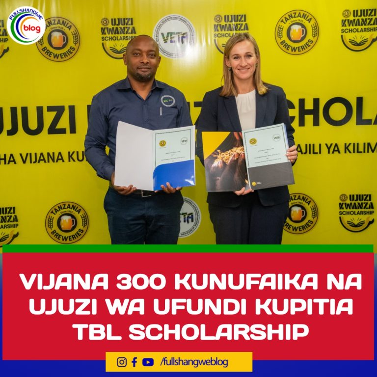 VIJANA 300 KUNUFAIKA NA UJUZI WA UFUNDI KUPITIA TBL SCHOLARSHIP