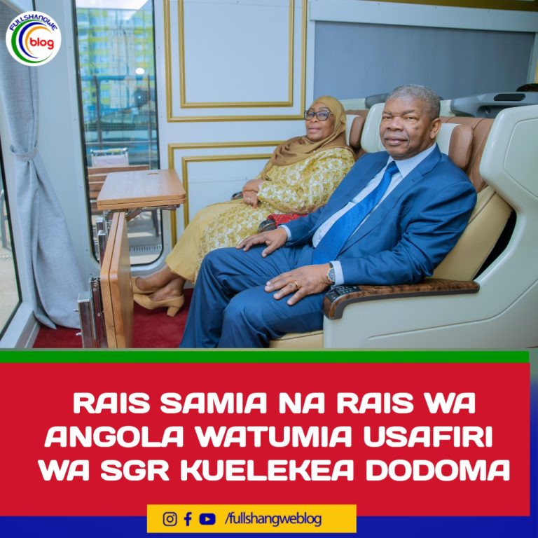RAIS SAMIA NA RAIS WA ANGOLA WATUMIA USAFIRI WA SGR KUELEKEA DODOMA