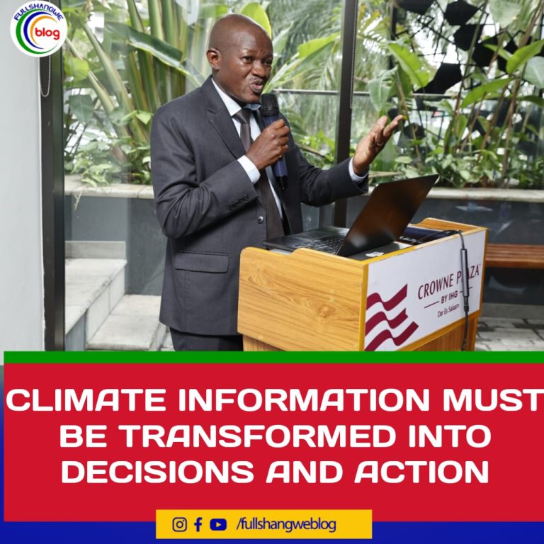 CLIMATE INFORMATION MUST BE TRANSFORMED INTO DECISIONS AND ACTION