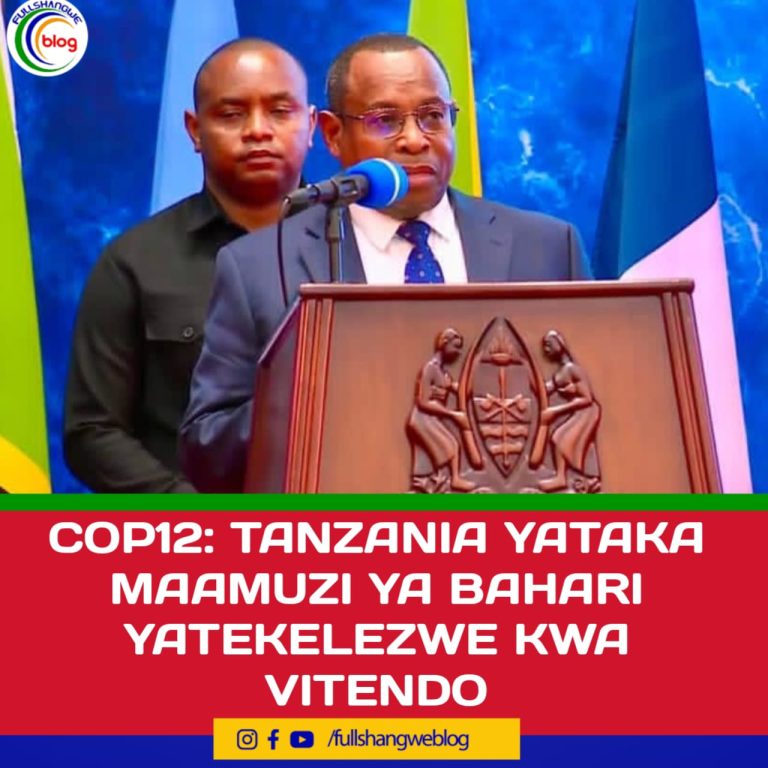COP12: TANZANIA YATAKA MAAMUZI YA BAHARI YATEKELEZWE KWA VITENDO