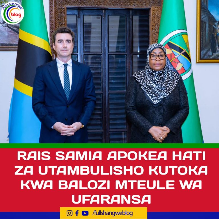 RAIS SAMIA APOKEA HATI ZA UTAMBULISHO KUTOKA KWA BALOZI MTEULE WA UFARANSA