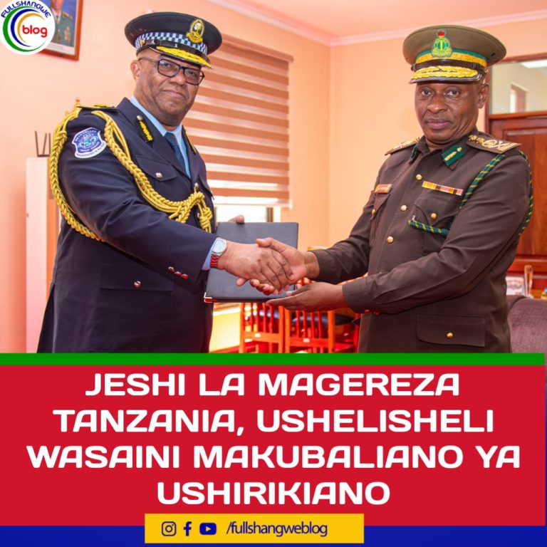 JESHI LA MAGEREZA TANZANIA, USHELISHELI WASAINI MAKUBALIANO YA USHIRIKIANO