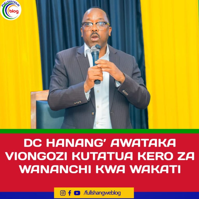 DC HANANG’ AWATAKA VIONGOZI KUTATUA KERO ZA WANANCHI KWA WAKATI
