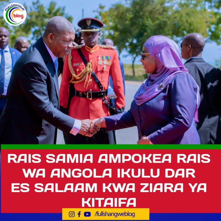 RAIS SAMIA AMPOKEA RAIS WA ANGOLA IKULU DAR ES SALAAM KWA ZIARA YA KITAIFA