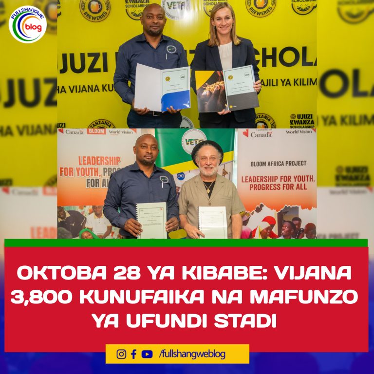 OKTOBA 28 YA KIBABE: VIJANA 3,800 KUNUFAIKA NA MAFUNZO YA UFUNDI STADI